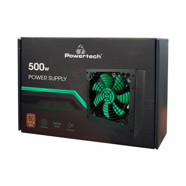 POWERTECH τροφοδοτικό PT-741, 500W, Active PFC, 80 Plus Bronze POWERTECH τροφοδοτικό PT-741, 500W, Active PFC, 80 Plus Bronze