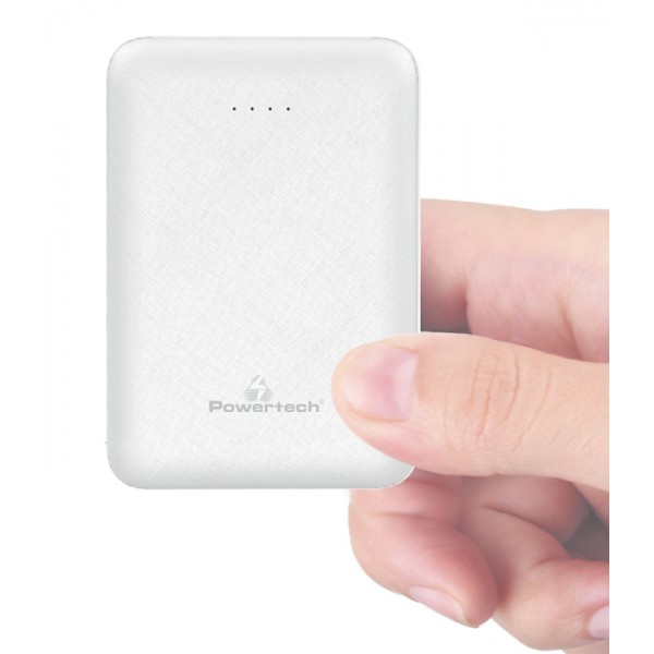 POWERTECH Power Bank PT-800 5000mAh, 2x USB Output, 2.1A, λευκό POWERTECH Power Bank PT-800 5000mAh, 2x USB Output, 2.1A, λευκό