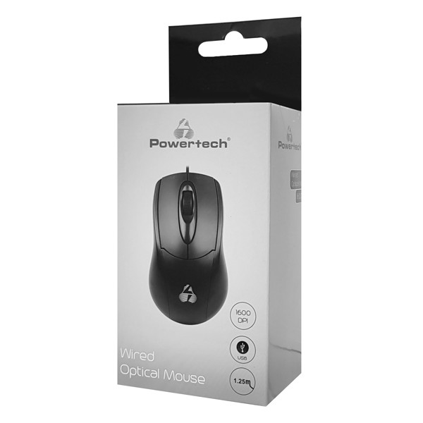 POWERTECH ενσύρματο ποντίκι PT-806, 1600DPI, USB, μαύρο POWERTECH ενσύρματο ποντίκι PT-806, 1600DPI, USB, μαύρο