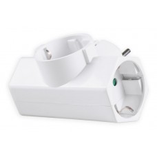 POWERTECH αντάπτορας ρεύματος PT-812, 3x schuko, 250V 16A, λευκός