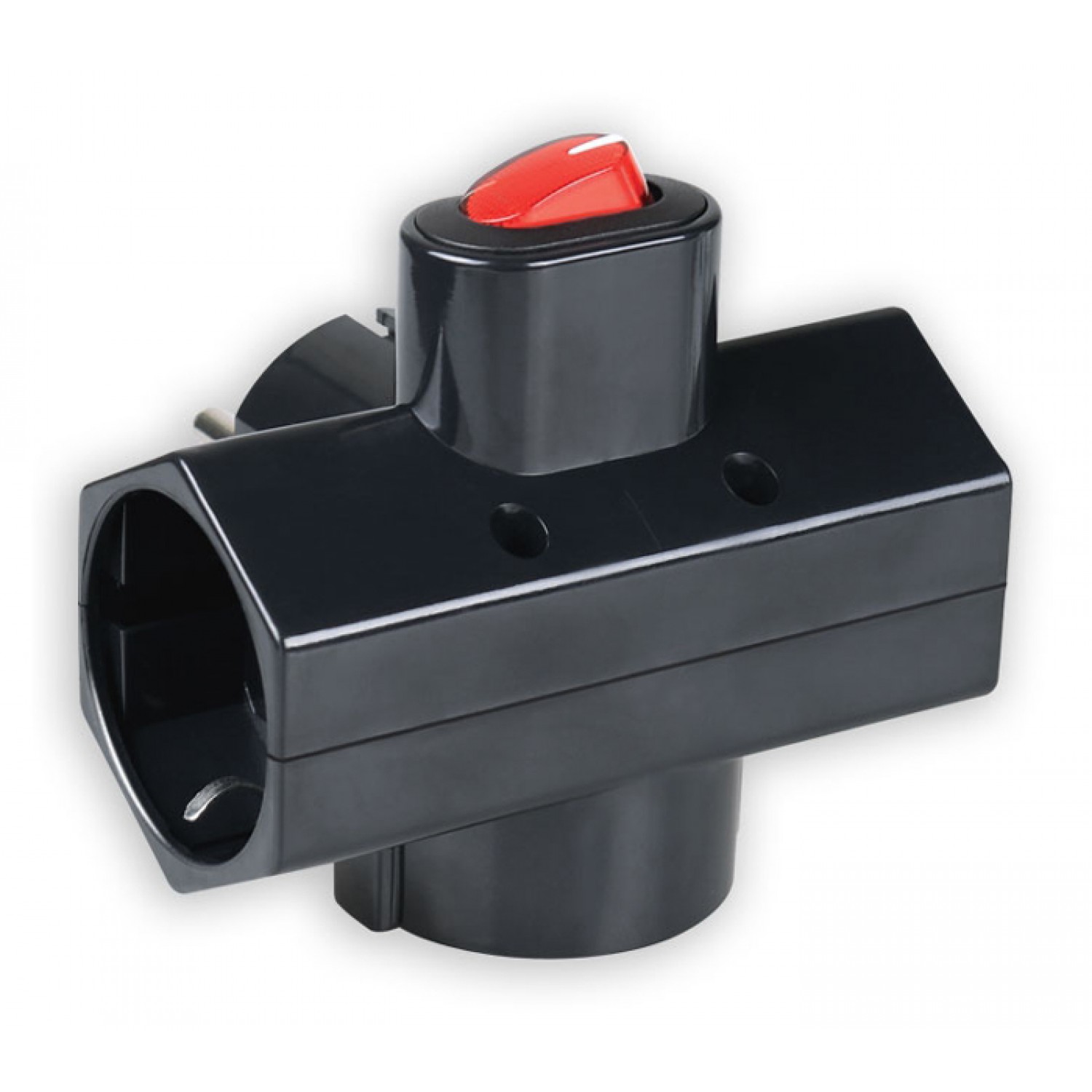 POWERTECH αντάπτορας ρεύματος PT-825, 3x schuko, 250V 16A, μαύρος