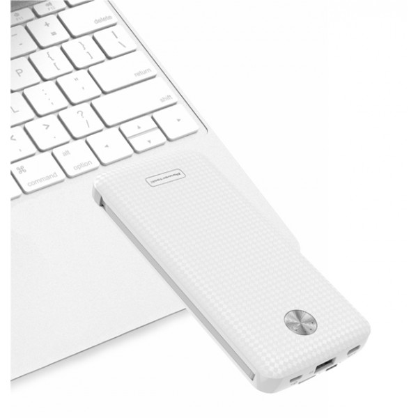 POWERTECH Power Bank PT-866 10000mAh, 3x Output, 2.1A, λευκό POWERTECH Power Bank PT-866 10000mAh, 3x Output, 2.1A, λευκό