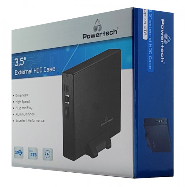POWERTECH εξωτερική θήκη για HDD 3.5" PT-931 με βάση, USB 3.0, έως 4TB POWERTECH εξωτερική θήκη για HDD 3.5" PT-931 με βάση, USB 3.0, έως 4TB