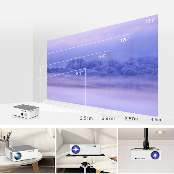 POWERTECH LED βιντεοπροβολέας PT-961, Wi-Fi Airplay, 1080p, Android POWERTECH LED βιντεοπροβολέας PT-961, Wi-Fi Airplay, 1080p, Android