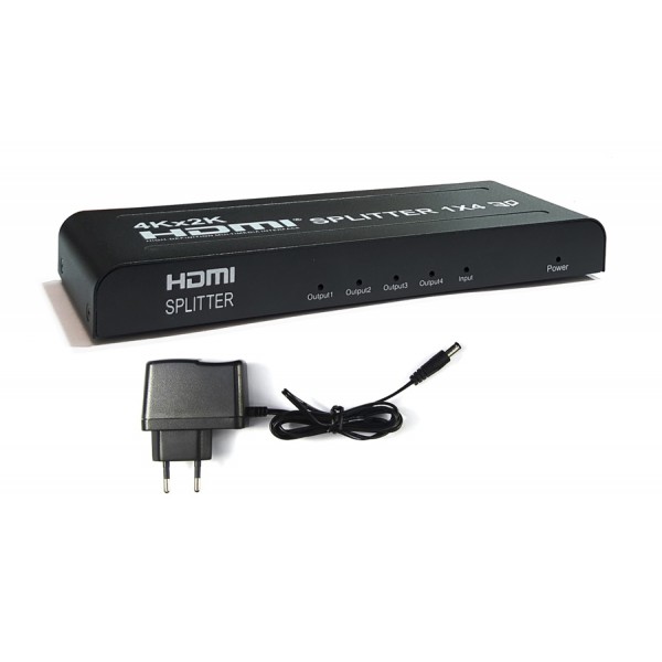 POWERTECH Premiun Quality HDMI 1.4 Splitter, 4x output, EU Power adapter POWERTECH Premiun Quality HDMI 1.4 Splitter, 4x output, EU Power adapter