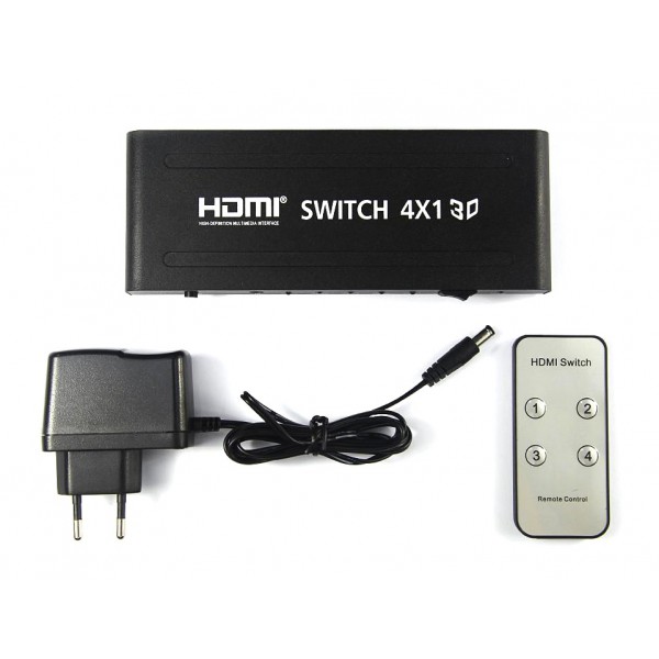 POWERTECH Switch HDMI 1.4 PTH-002, 4x input, 4K