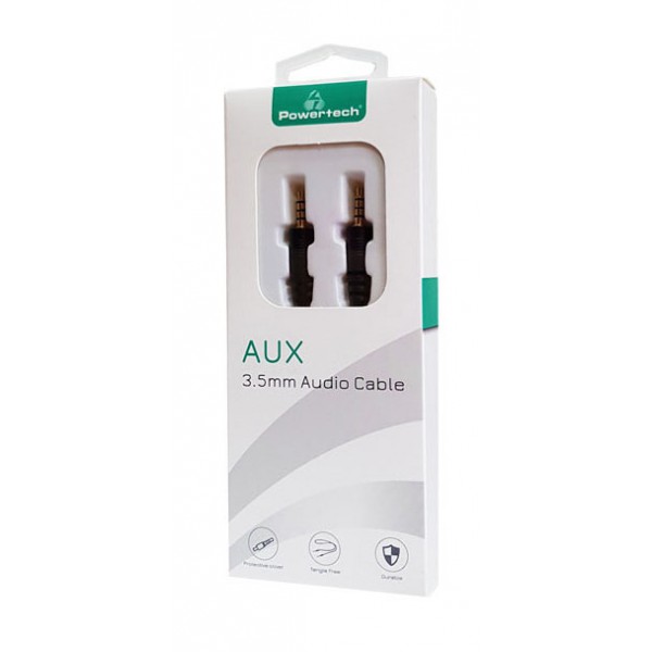 POWERTECH καλώδιο Jack 3.5mm M-M, 4 pin, OD: 4.0mm, copper, 0.50m, μαύρο POWERTECH καλώδιο Jack 3.5mm M-M, 4 pin, OD: 4.0mm, copper, 0.50m, μαύρο