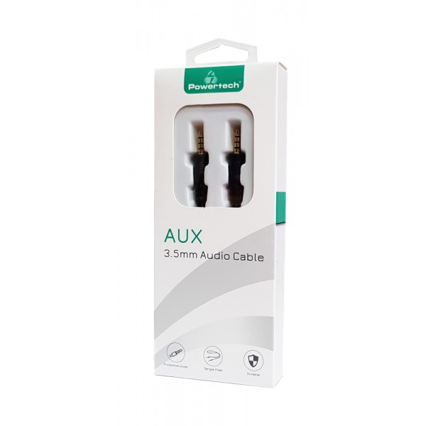 POWERTECH καλώδιο Jack 3.5mm M-M, 4 pin, OD: 4.0mm, copper, 1m, μαύρο POWERTECH καλώδιο Jack 3.5mm M-M, 4 pin, OD: 4.0mm, copper, 1m, μαύρο
