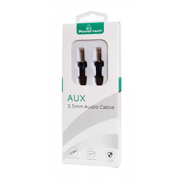 POWERTECH καλώδιο Jack 3.5mm M-M, 4 pin, OD: 4.0mm, copper, 3m, μαύρο POWERTECH καλώδιο Jack 3.5mm M-M, 4 pin, OD: 4.0mm, copper, 3m, μαύρο