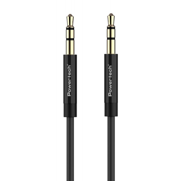 POWERTECH καλώδιο Jack 3.5mm prime PTR-0086, 3 pin, copper, 1m, μαύρο POWERTECH καλώδιο Jack 3.5mm prime PTR-0086, 3 pin, copper, 1m, μαύρο