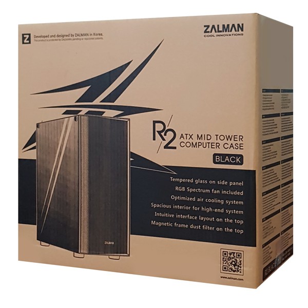 ZALMAN PC case R2 mid tower 420x207x457mm, 1x fan, διάφανο πλαϊνό, μαύρο ZALMAN PC case R2 mid tower 420x207x457mm, 1x fan, διάφανο πλαϊνό, μαύρο