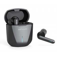 HIFUTURE earphones Radge με θήκη φόρτισης, true wireless, μαύρα