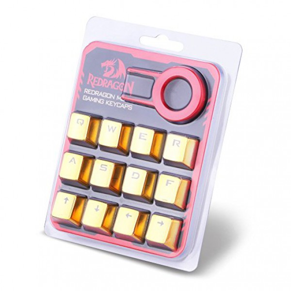 REDRAGON πλήκτρα για Cherry MX μηχανικό πληκτρολόγιο A103, 12τμχ, χρυσά REDRAGON πλήκτρα για Cherry MX μηχανικό πληκτρολόγιο A103, 12τμχ, χρυσά