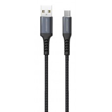 ROCKROSE καλώδιο USB σε Micro USB Powerline AM, 3A 15W, 1m, μαύρο-μπλε
