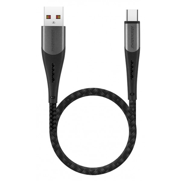 ROCKROSE καλώδιο USB σε USB Type-C Diesel AC Mini, 2.4A, 30cm, μαύρο ROCKROSE καλώδιο USB σε USB Type-C Diesel AC Mini, 2.4A, 30cm, μαύρο