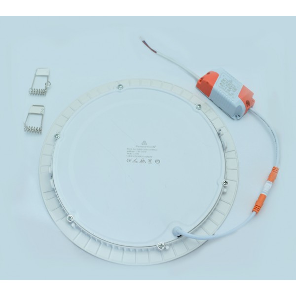 POWERTECH LED Panel RRP-20518W65, 18W, χωνευτό, 6500K, φ22.5, 1440lm