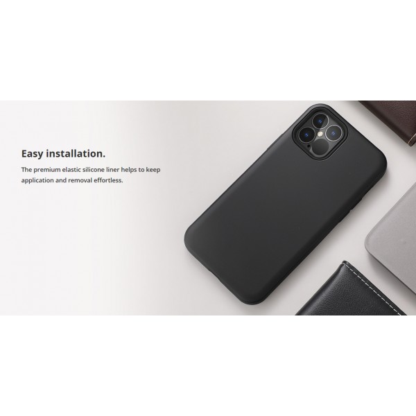 ROCKROSE θήκη Pebble για iPhone 12/12 Pro, μαύρη