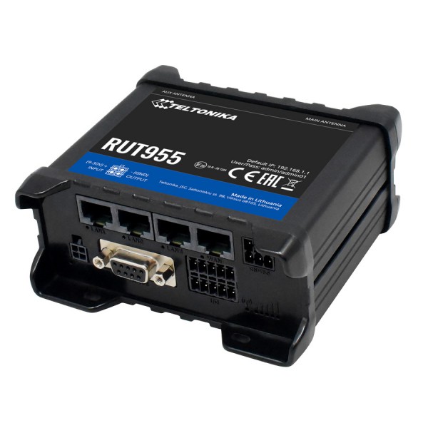 TELTONIKA Industrial cellular router RUT955, 4G LTE