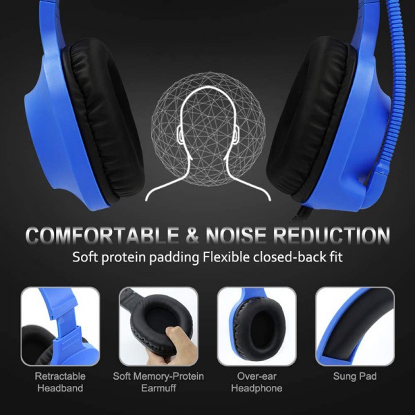 SADES Gaming Headset Spirits SA-721, multiplatform, 3.5mm, μπλε
