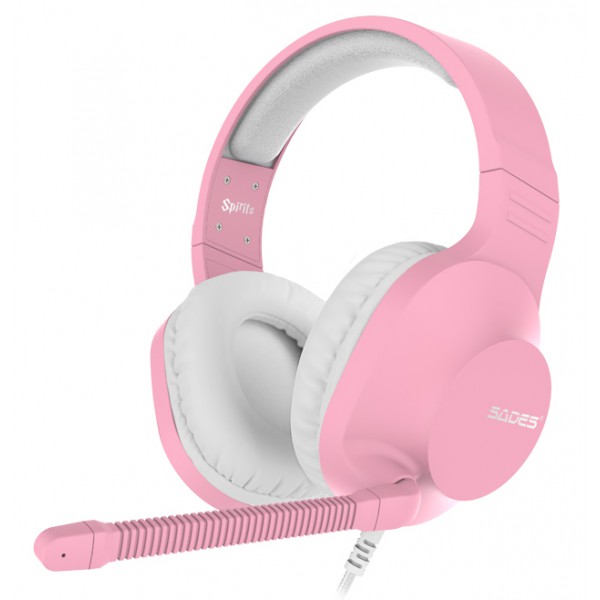 SADES Gaming Headset Spirits SA-721, multiplatform, 3.5mm, ροζ