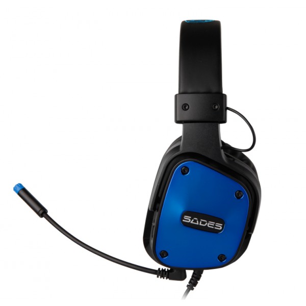 SADES Gaming Headset Dpower, 3.5mm, 40mm ακουστικά, Blue