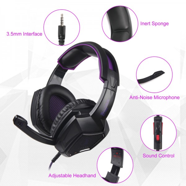 SADES gaming headset SA-920, 3.5mm, 40mm, μαύρο