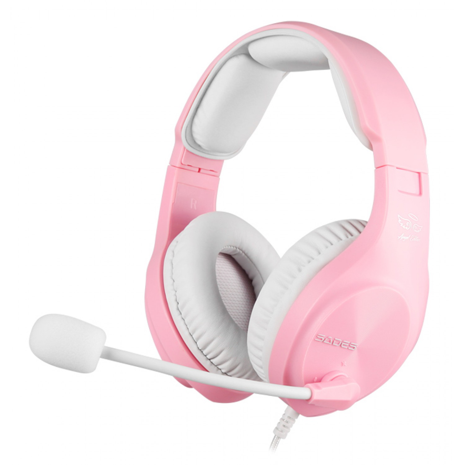 SADES Gaming Headset A2, multiplatform, 3.5mm, ροζ