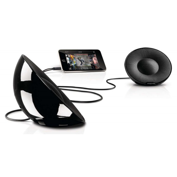 POWERTECH MP3 Player με Philips φορητά παθητικά ηχεία SBP1120, μαύρο