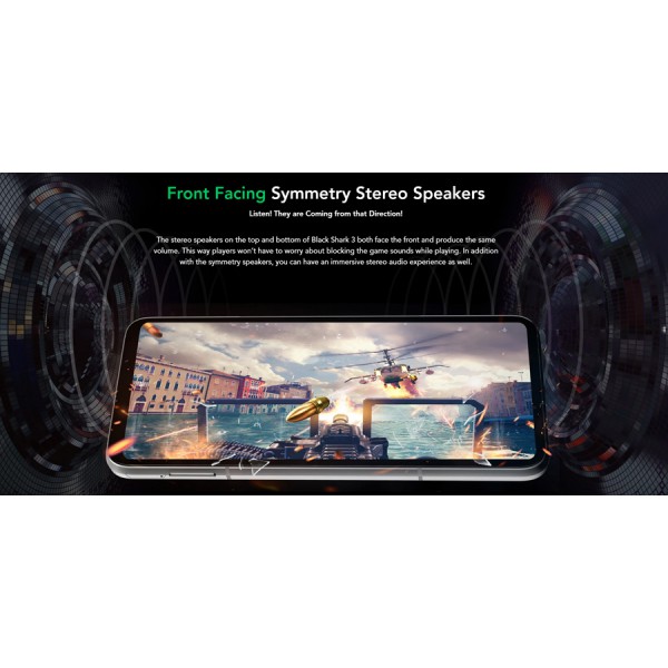 BLACK SHARK 3 Xiaomi Ecosystem Smartphone, 6.67", 8/128GB, SD 865, μαύρο