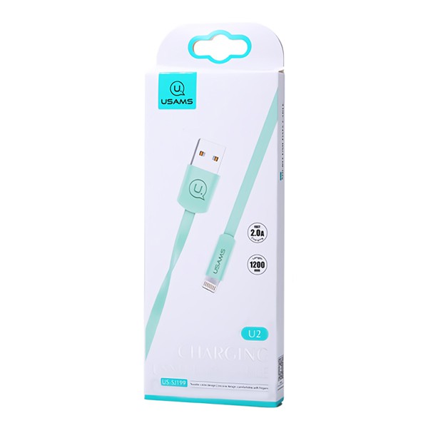 USAMS Καλώδιο USB σε Lightning US-SJ199, 1.2m, πράσινο USAMS Καλώδιο USB σε Lightning US-SJ199, 1.2m, πράσινο