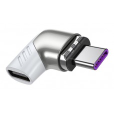 USAMS αντάπτορας Type-C US-SJ486, γωνιακός, 5A 100W, μαγνητικός, λευκός