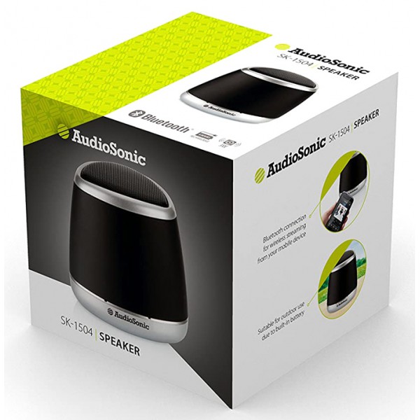 AUDIOSONIC φορητό ηχείο SK-1504, bluetooth/3.5mm, 400mAh, μαύρο AUDIOSONIC φορητό ηχείο SK-1504, bluetooth/3.5mm, 400mAh, μαύρο