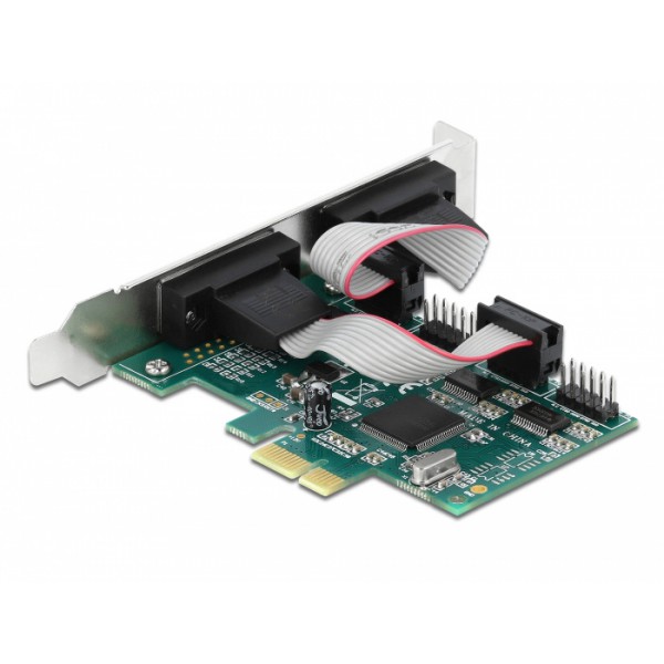 POWERTECH κάρτα επέκτασης PCIe σε 4x Serial DB9 SLOT-031, Chipset CH384L