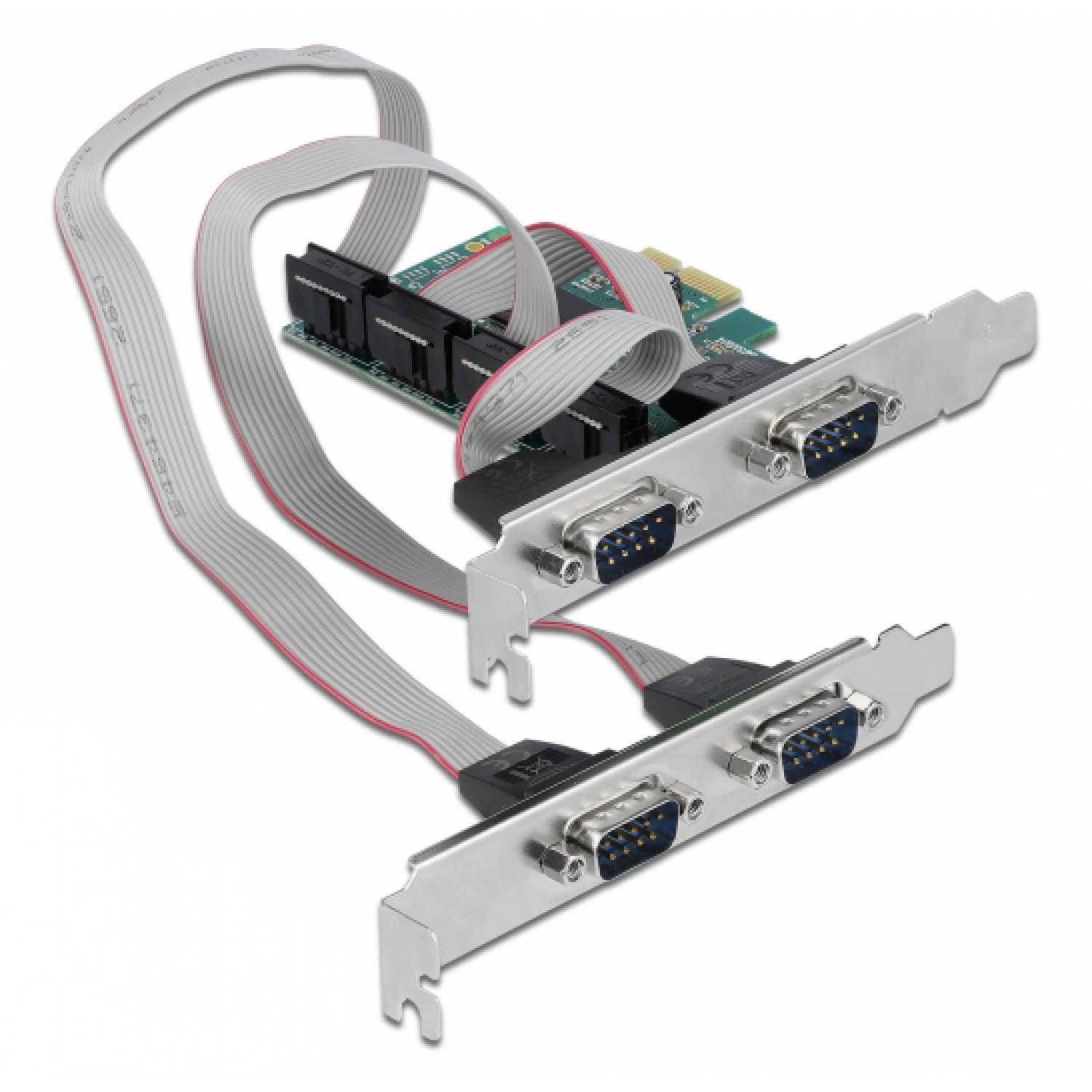 POWERTECH κάρτα επέκτασης PCIe σε 4x Serial DB9 SLOT-031, Chipset CH384L