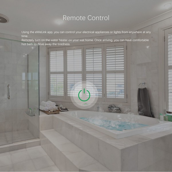 SONOFF Smart Διακόπτης παρακολούθησης ισχύος POW R2, Wi-Fi, 15A, λευκός