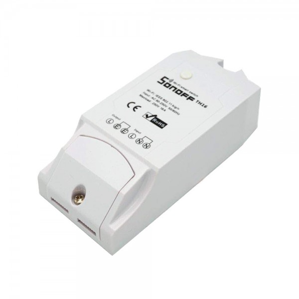 SONOFF Smart Διακόπτης TH16, υγρασίας - θερμοκρασίας, 16A, WiFi, λευκό