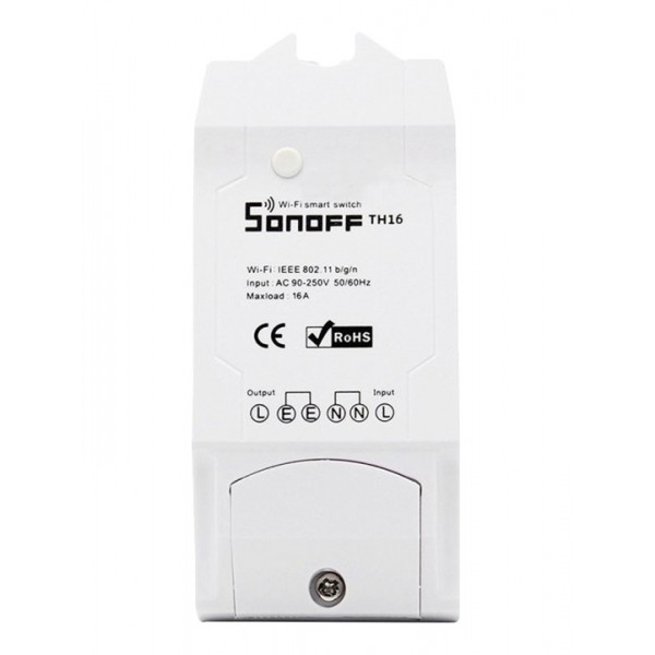 SONOFF Smart Διακόπτης TH16, υγρασίας - θερμοκρασίας, 16A, WiFi, λευκό