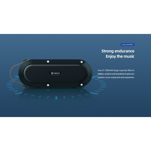 CELEBRAT φορητό ηχείο SP-5, 10W TWS, BT/3.5mm/USB/SD Card, μαύρο