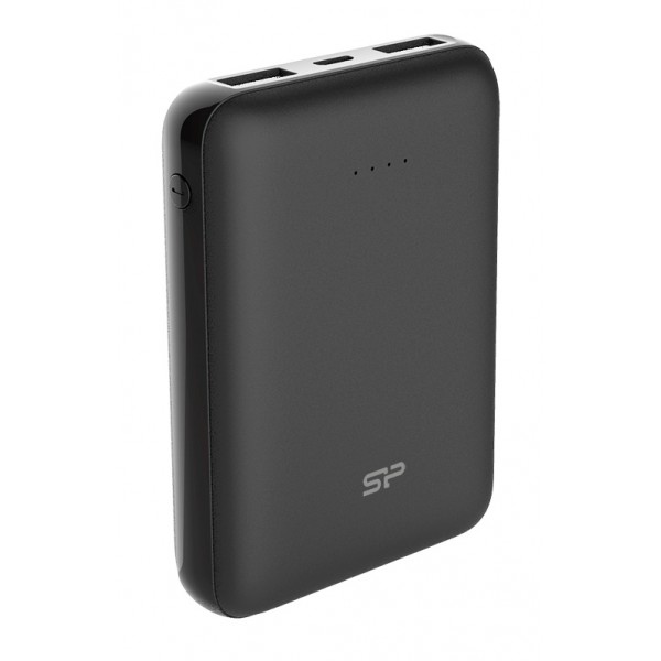 SILICON POWER Power Bank C100 10000mAh, 2x USB Output, Black SILICON POWER Power Bank C100 10000mAh, 2x USB Output, Black