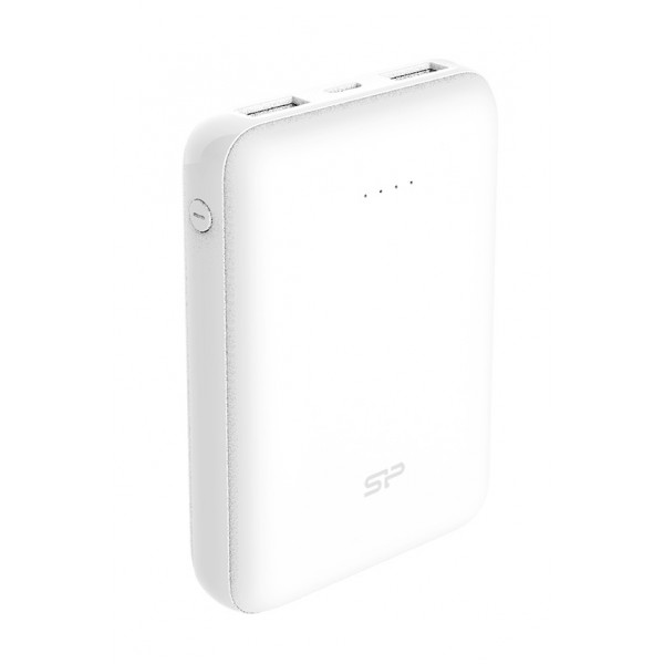 SILICON POWER Power Bank C100 10000mAh, 2x USB Output, White SILICON POWER Power Bank C100 10000mAh, 2x USB Output, White
