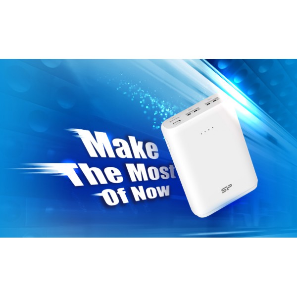 SILICON POWER Power Bank C10QC 10000mAh, 3x output, QC3.0, PD 18W, λευκό