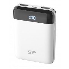 SILICON POWER Power bank GP25, 10000mAh, 2x output, 2.1A, λευκό
