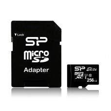 SILICON POWER Κάρτα Μνήμης Elite microSDXC UHS-1, 256GB, Class 10