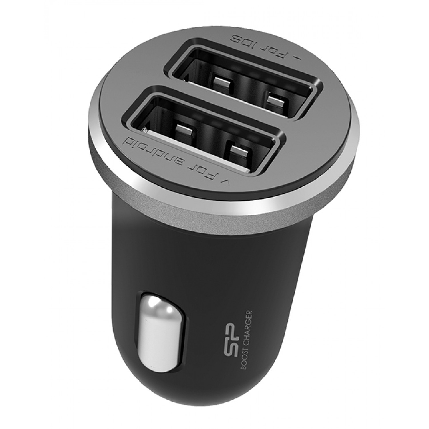 SILICON POWER φορτιστής αυτοκινήτου CC102P, 2x USB, 2.1A, μαύρος