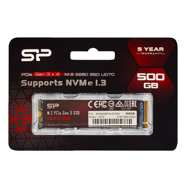SILICON POWER SSD PCIe Gen3x4 M.2 2280 UD70, 500GB, 3.400-3.000MB/s