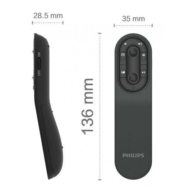 PHILIPS Τηλεχειριστήριο παρουσιάσεων 9604 με laser, ασύρματο, έως 30m PHILIPS Τηλεχειριστήριο παρουσιάσεων 9604 με laser, ασύρματο, έως 30m