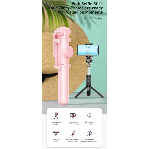 BASEUS selfie stick με τρίποδο SUDYZP-E01, εώς 65cm, μαύρο BASEUS selfie stick με τρίποδο SUDYZP-E01, εώς 65cm, μαύρο