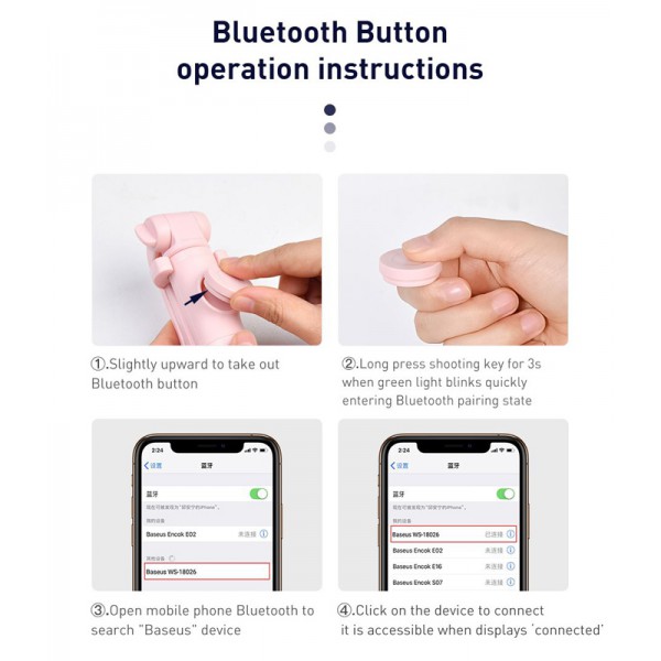 BASEUS selfie stick με τρίποδο SUDYZP-E01, εώς 65cm, μαύρο BASEUS selfie stick με τρίποδο SUDYZP-E01, εώς 65cm, μαύρο