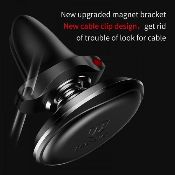 BASEUS μαγνητική βάση αεραγωγού αυτοκινήτου SUGX-A01, 360°, μαύρο