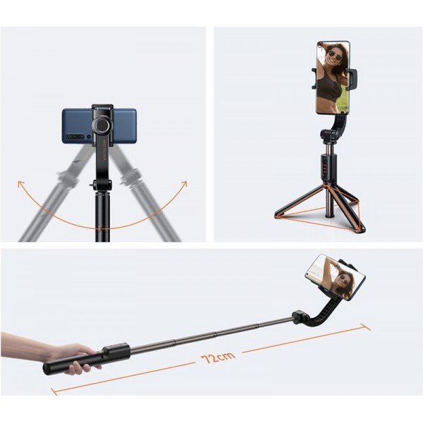 BASEUS selfie stick SULH-01, εώς 72cm, αντικραδασμικό, μαύρο BASEUS selfie stick SULH-01, εώς 72cm, αντικραδασμικό, μαύρο